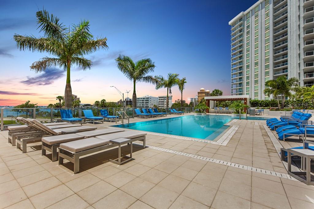 Resident area on pool deck