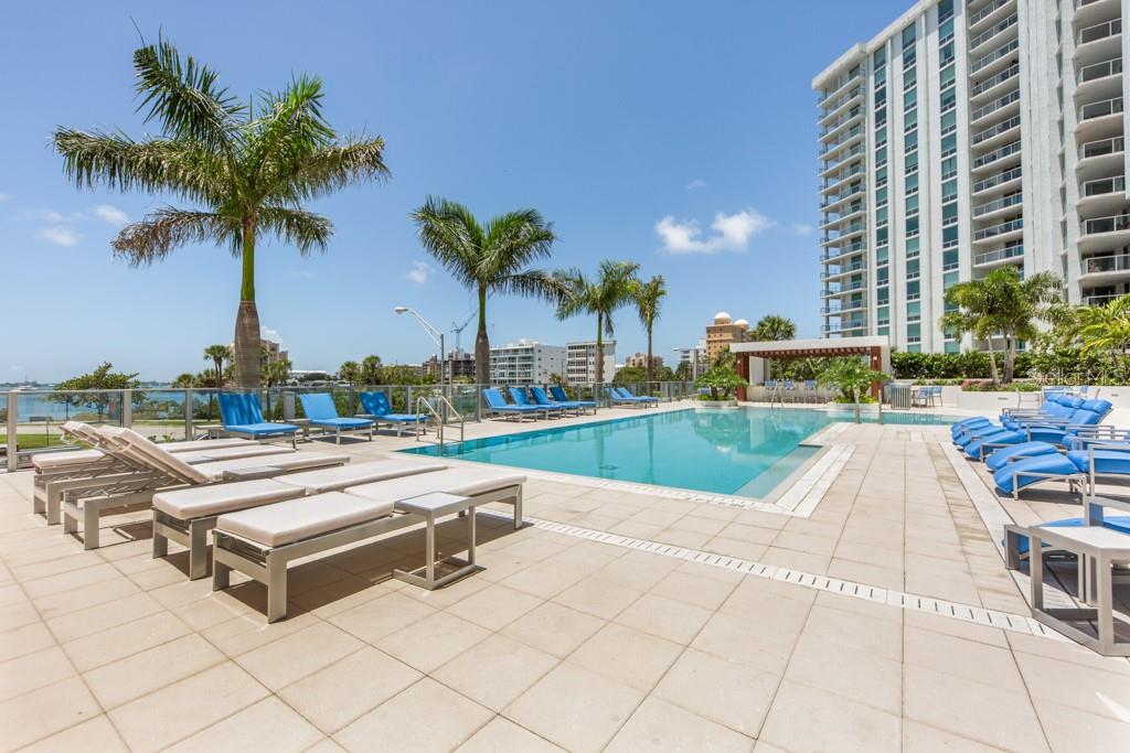 Resident area on pool deck