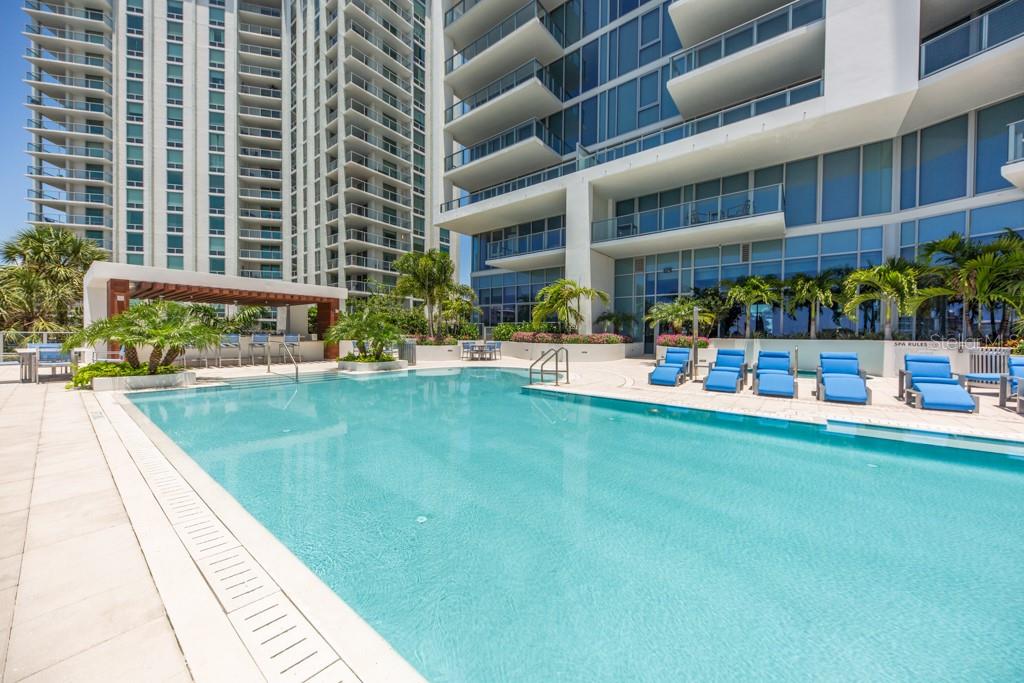 Resident area on pool deck