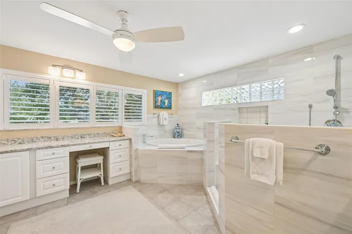 Primary bath with tub and seperate shower