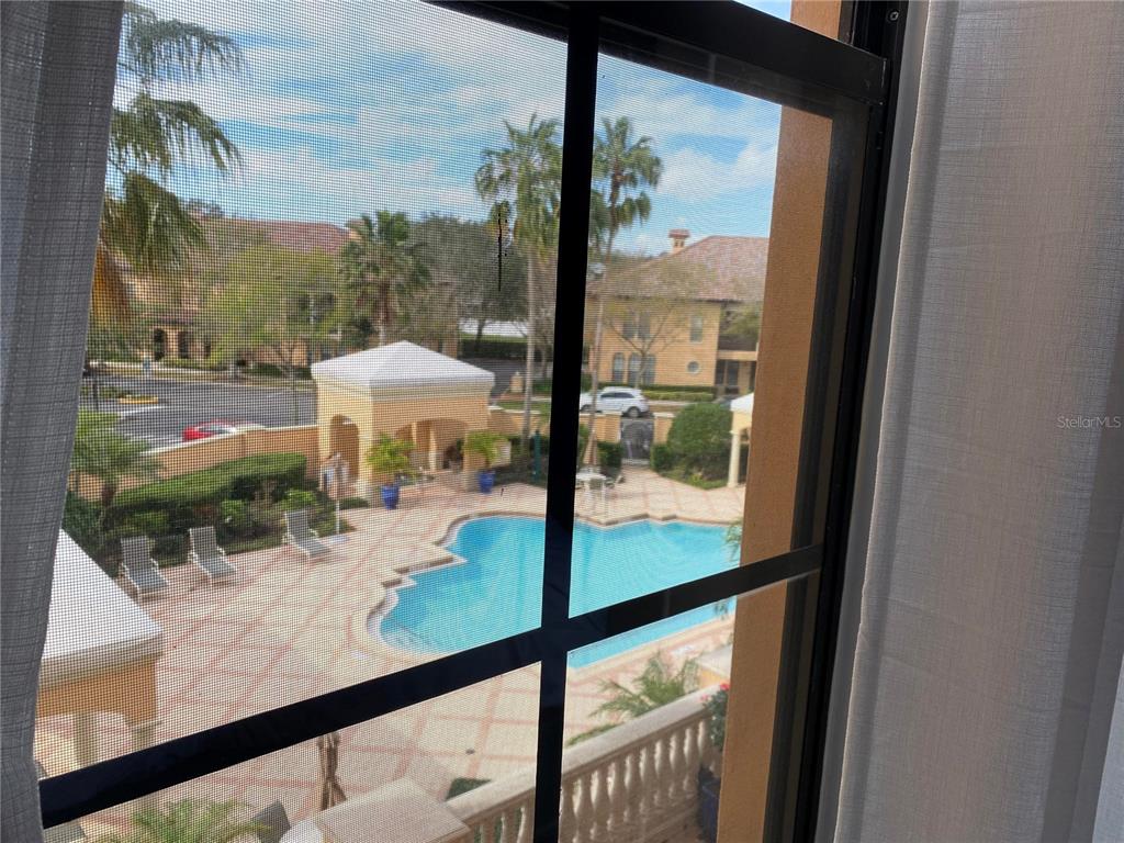 Pool View From Master Bedroom