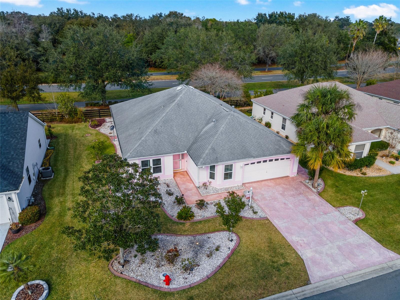 FRONT EXTERIOR - Low Aerial View