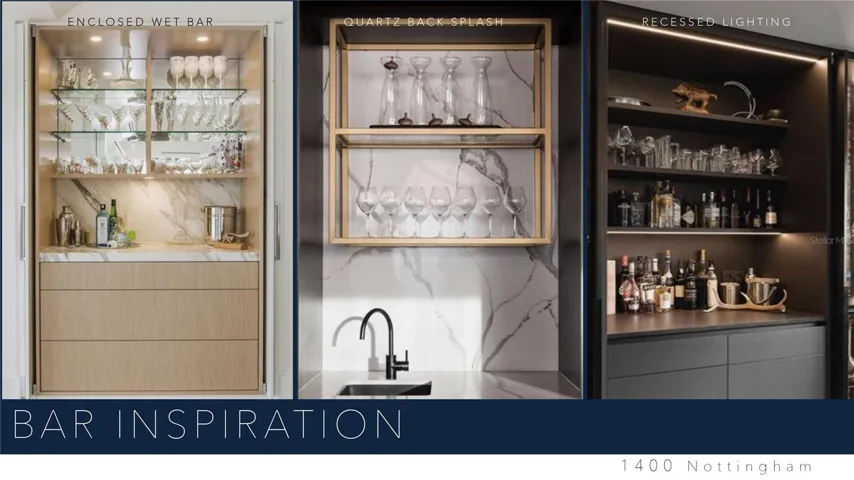 Custom Enclosed Built-in Bar Inspiration