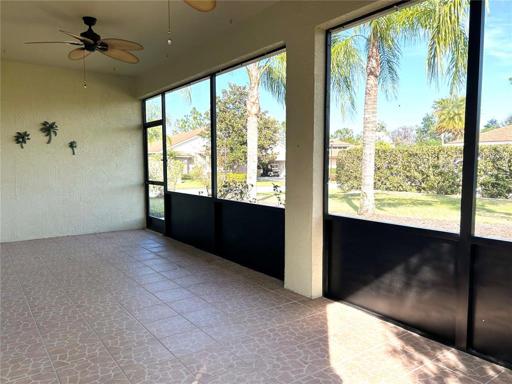 Screened in lanai with private back yard