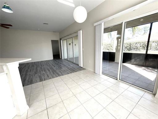 Kitchen Nook with double sliding doors to lanai