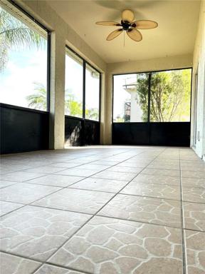 Tiled flooring in lanai