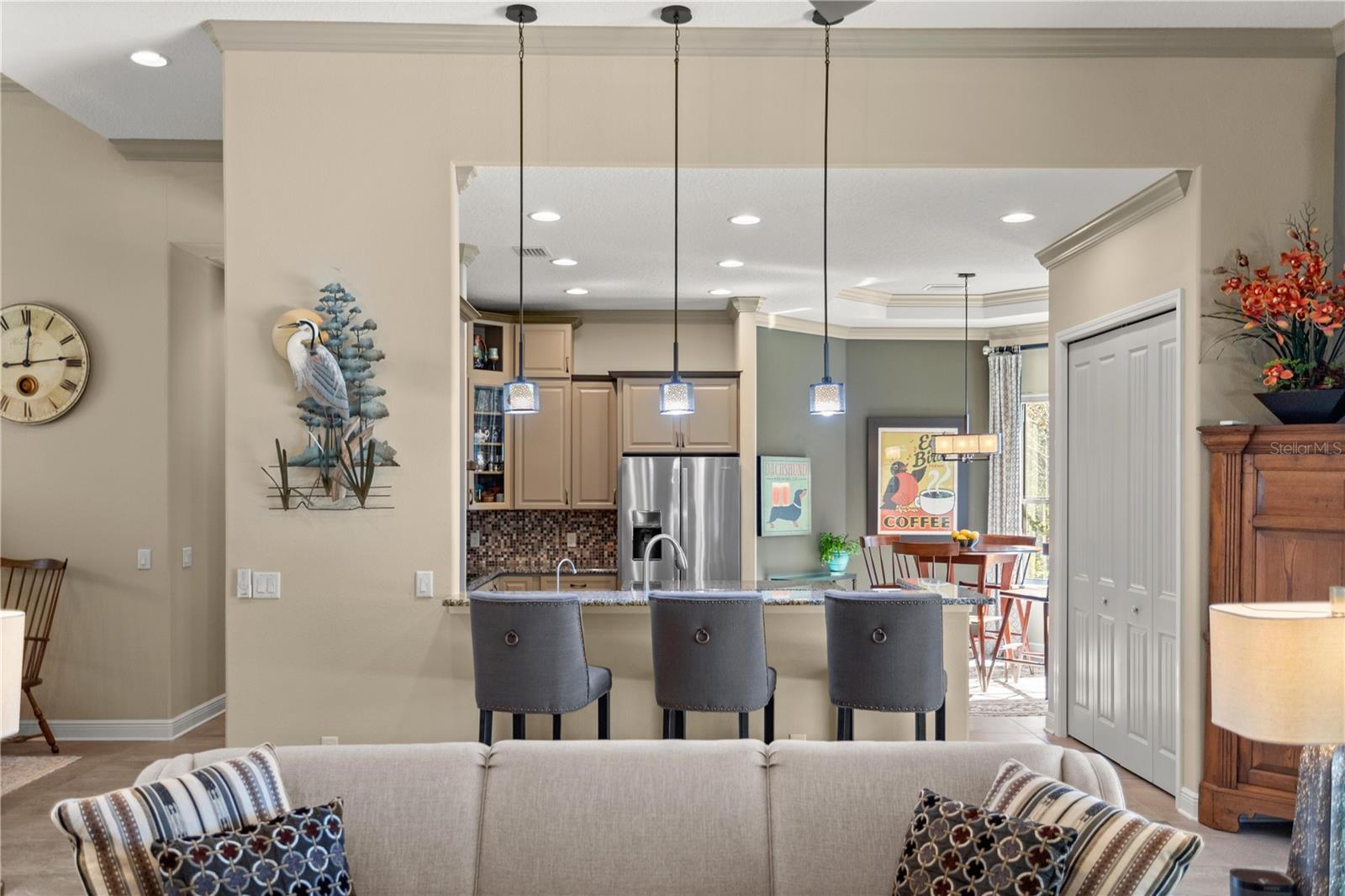 View From Great Room to Kitchen