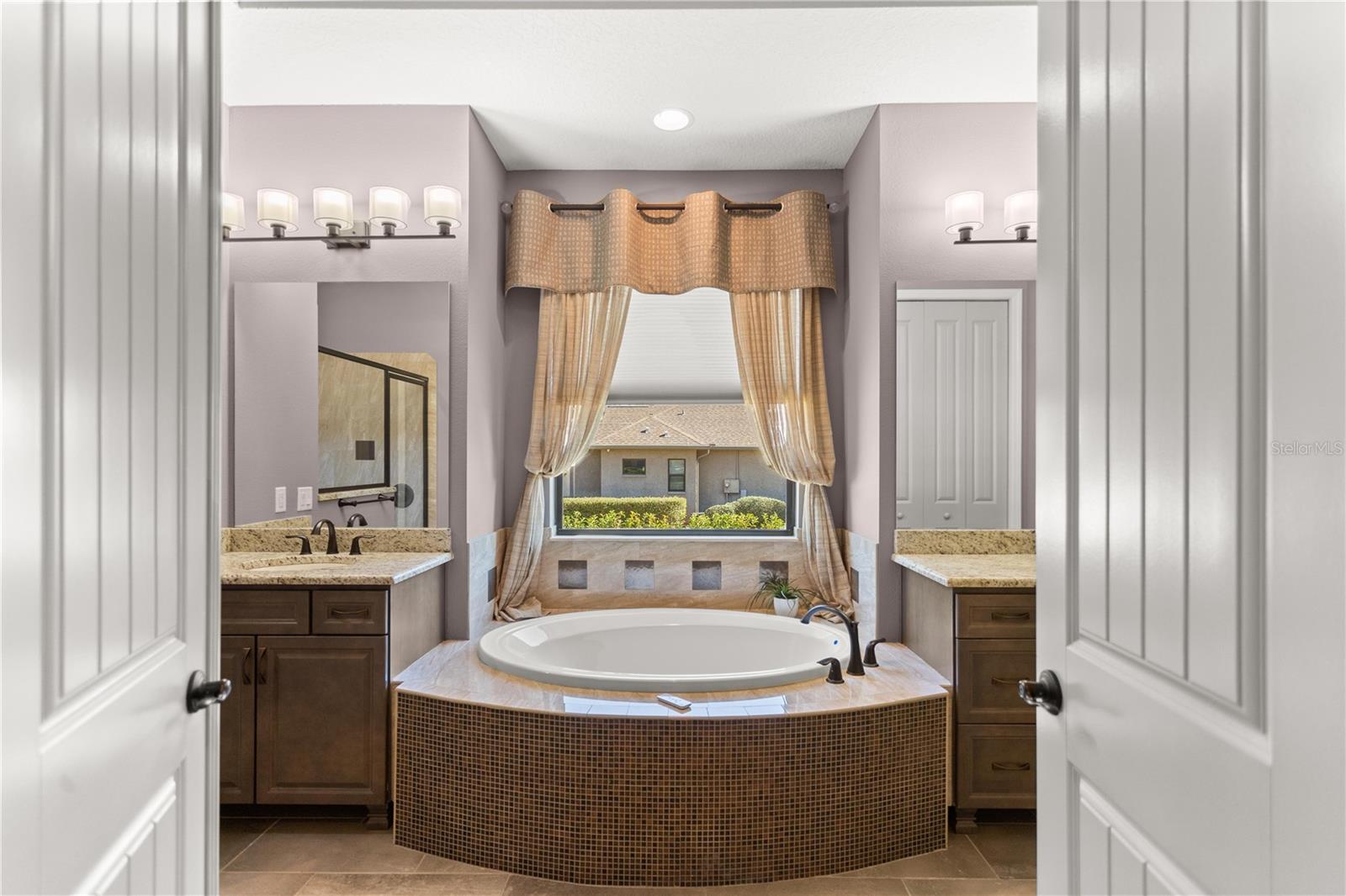 Master Bath - Motorized Blinds