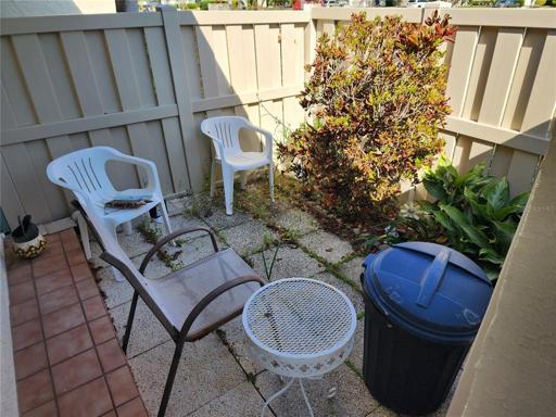 Patio out front