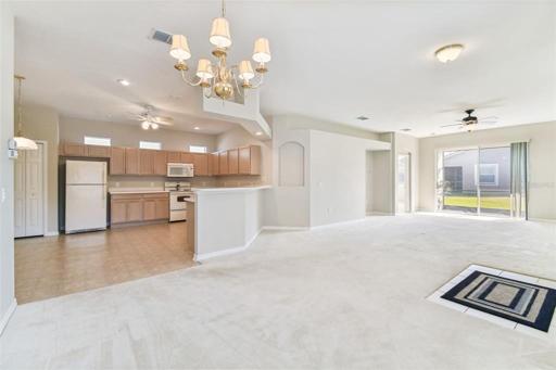 Open Concept - Kitchen, Dining Rm & Living Rm