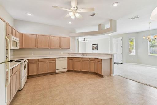 Open Concept view to Dining Rm and Living Rm