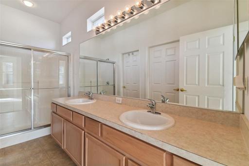 Double Sink Vanity in Master Bath