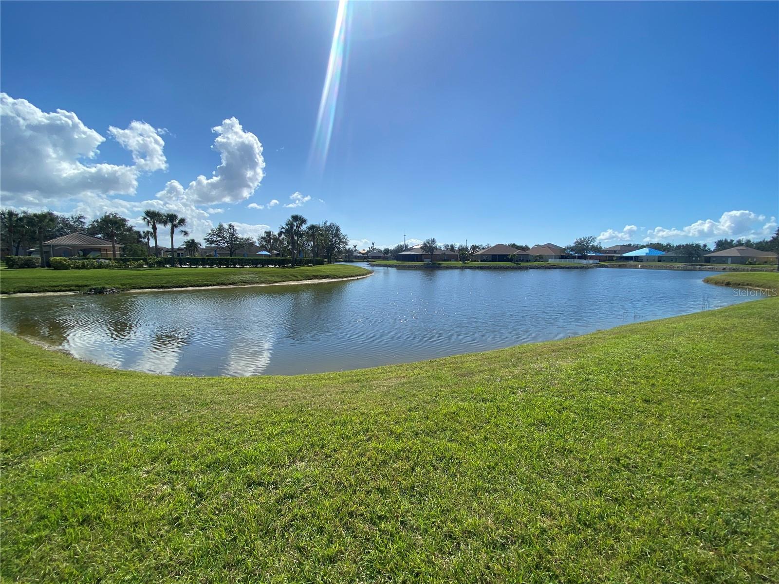 Across this lake is the swimming pool and picnic area.  More lakes, but not shown here.