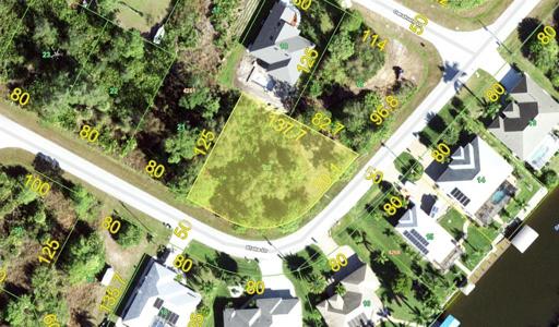 Oversized corner lot.