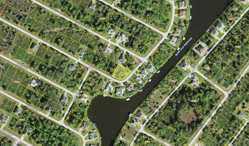 Across from waterfront homes.
