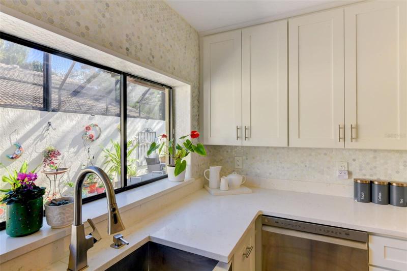 Lovely to work in this kitchen with a view of the side porch