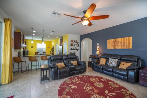Family room/kitchen combo.