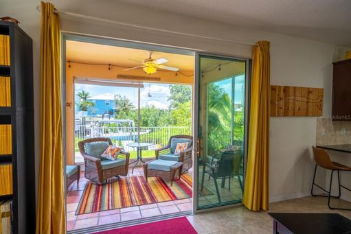 Flooring on back lanai is Satillo Tile.