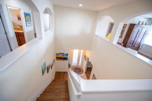 View from the top of stairs