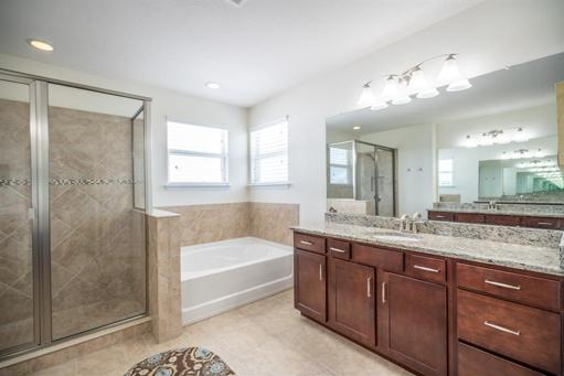 Nice shower & deep garden tub