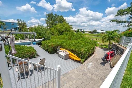 Plenty of room to store kayak, water toys.