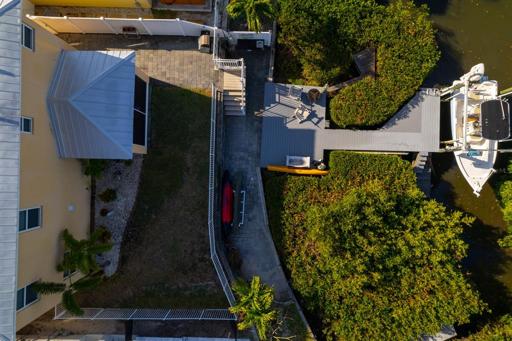 Aerial view of backyard. Plenty of room for pool.