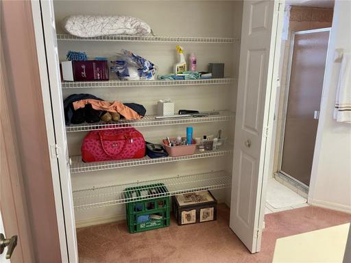 Master linen closet.