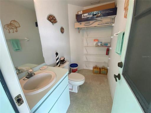 Powder room for pool and lanai.