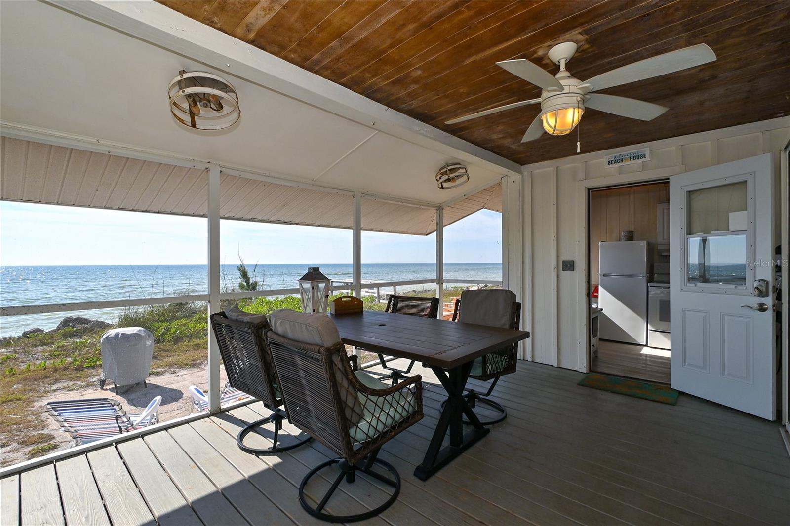 from the lanai into the galley kitchen