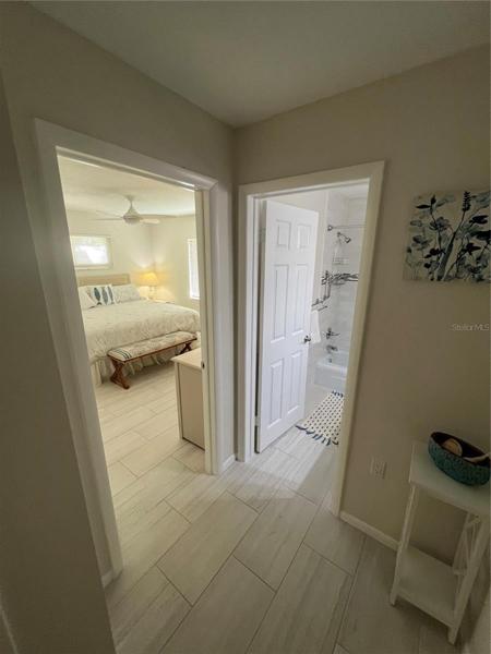 Hallway with Master and bathroom