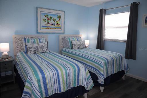 Guest bedroom at the front of the unit.