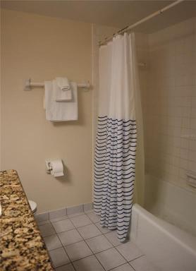 Master bathroom with a tub/shower combo