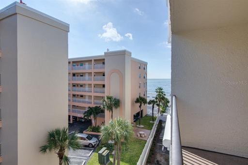 Side view of the beach and Gulf from this 4th floor balcony