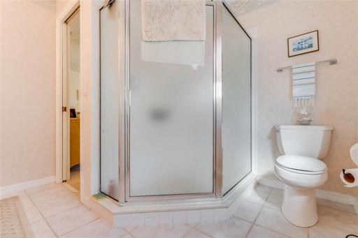 Walk-in shower in master bathroom