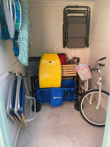 Storage Unit at ground level near mailboxes