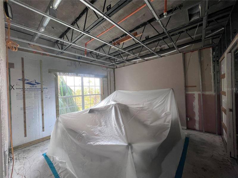 Furniture Covered or removed