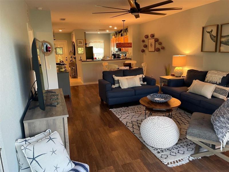 Furnishings are stored or covered
