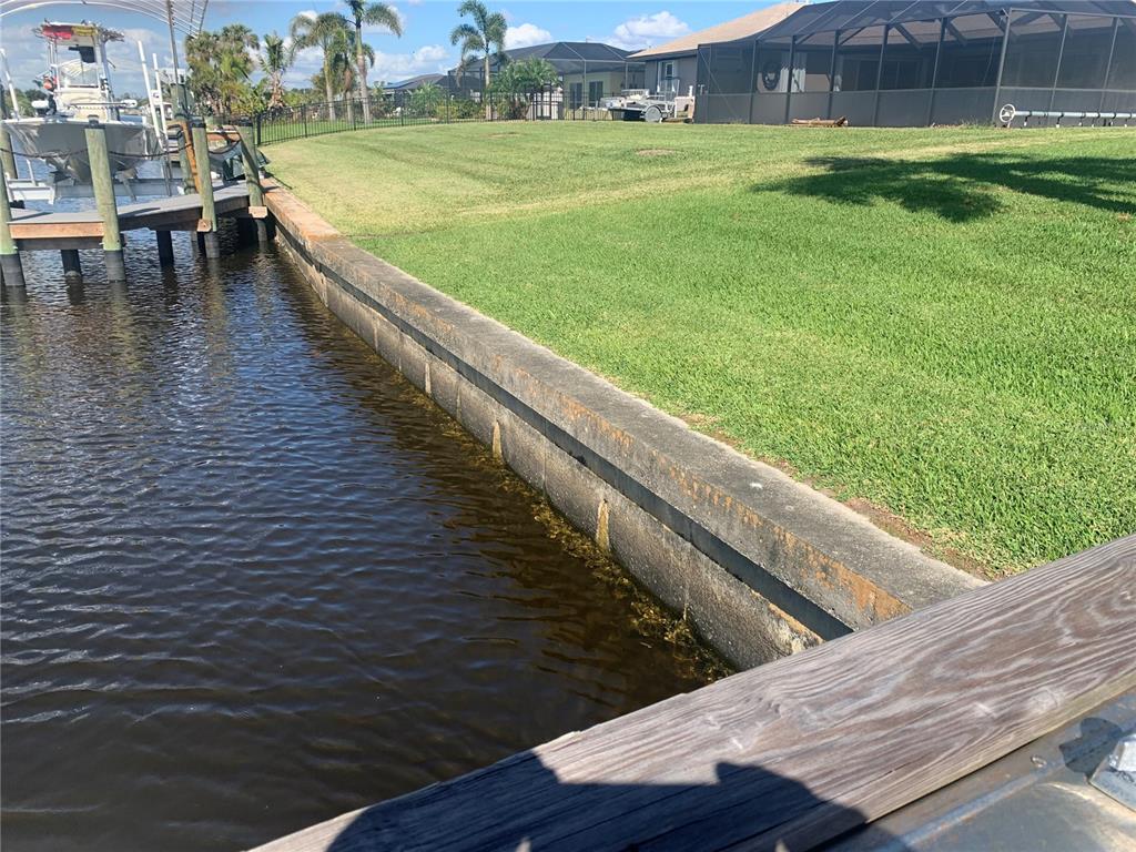 Concrete seawall