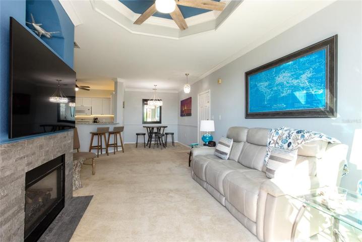 View of living room and dining room from balcony