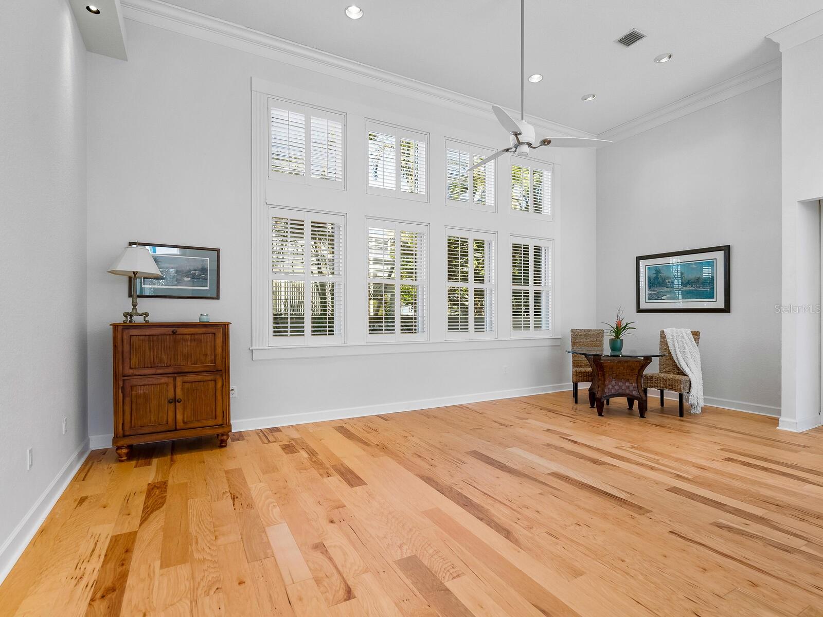 This large custom family room could also work as a media room