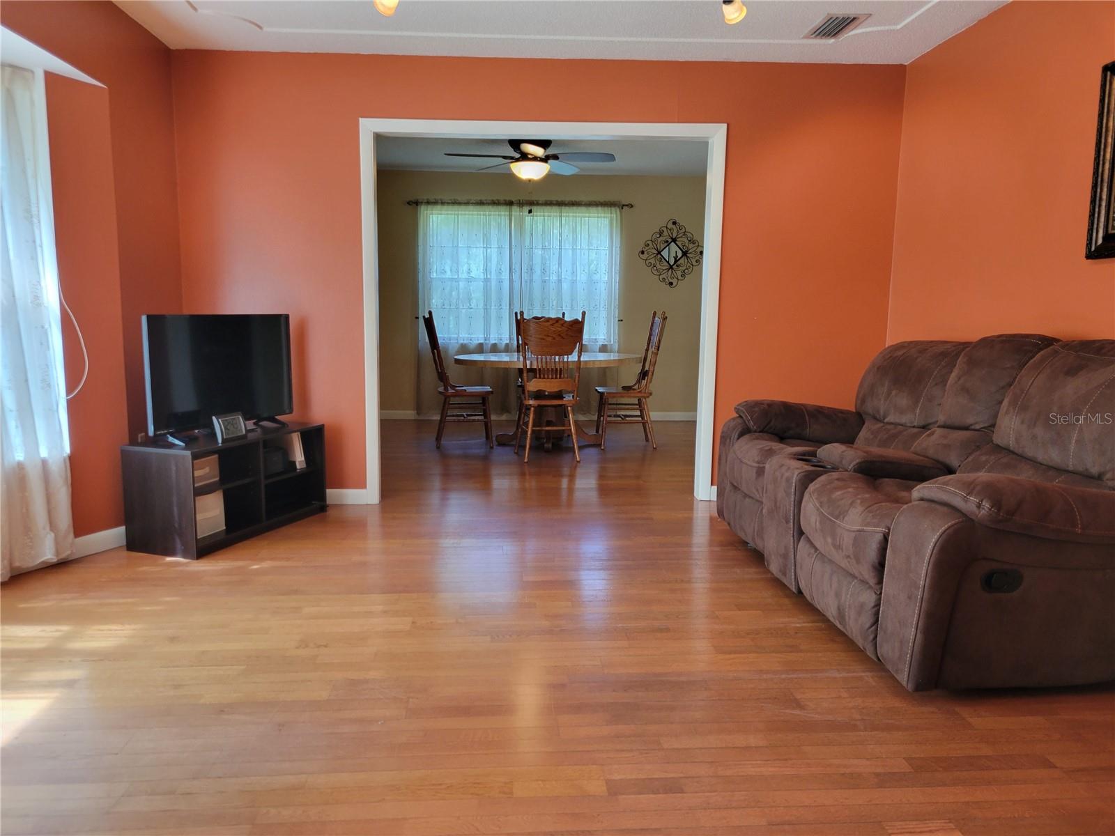 Living room looking toward dining room