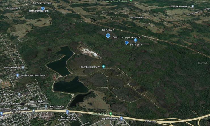 Satellite view for terrain and approximate location