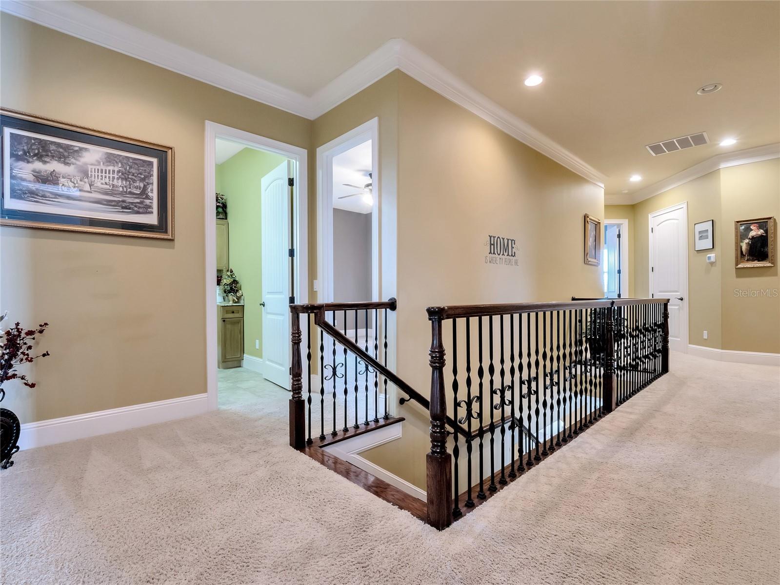 Stairs leading to 4 of the 7 bedrooms