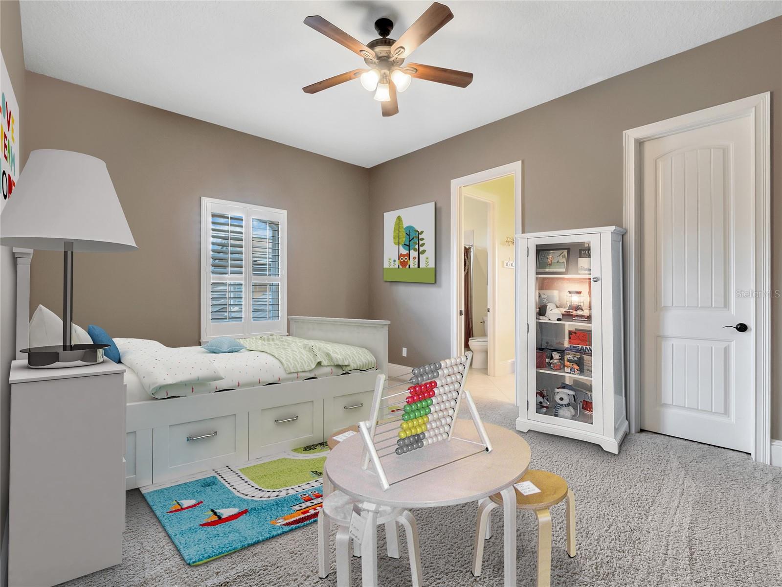 Bedroom 6 with jack n jill bathroom (virtually stage)