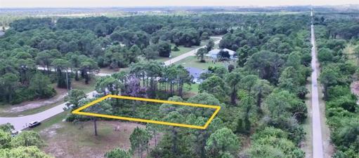 SW view from N, aerial (lot outline is approximate)'