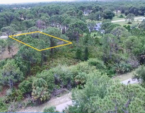 SE vview from bike trail, aerial (lot outline is approximate)