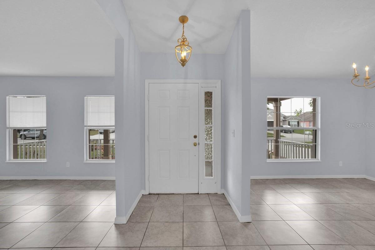 Foyer/Entrance-Formal Dining &amp; Formal Living to each side.