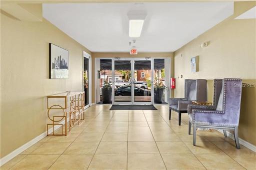 Secure foyer entry with key fob.