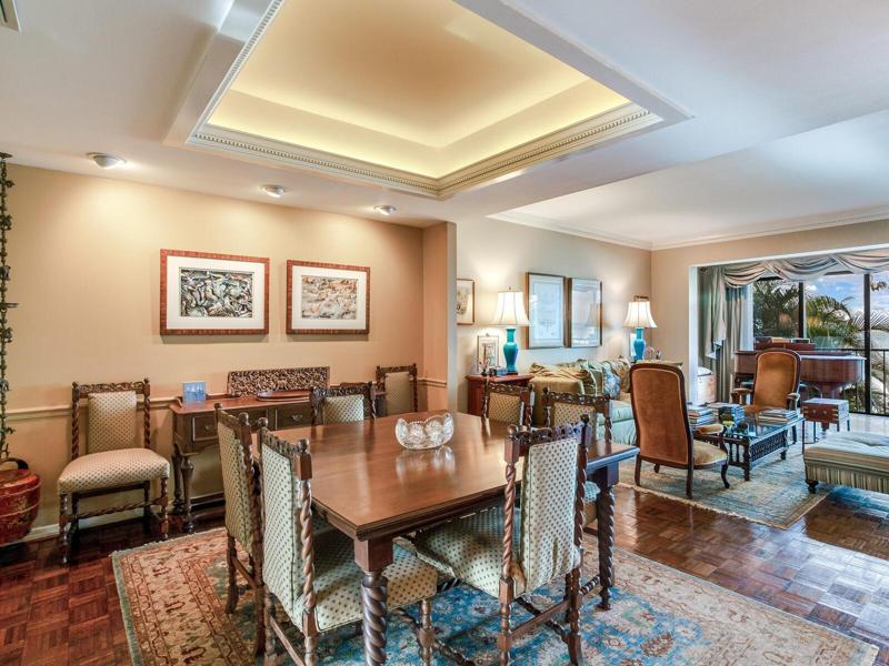 Dining area opens to living room
