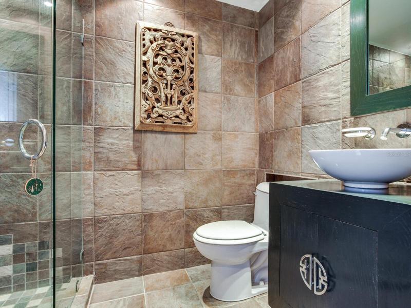 First level full bath with walk in shower
